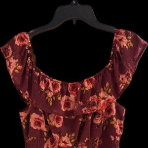 Xhilaration Floral Dress Off-the-shoulder style